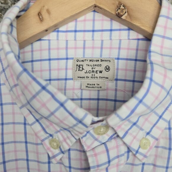 J Crew Shirt Mens Medium Pink Blue Button Down Long Sleeve Collared Casual - Picture 7 of 7